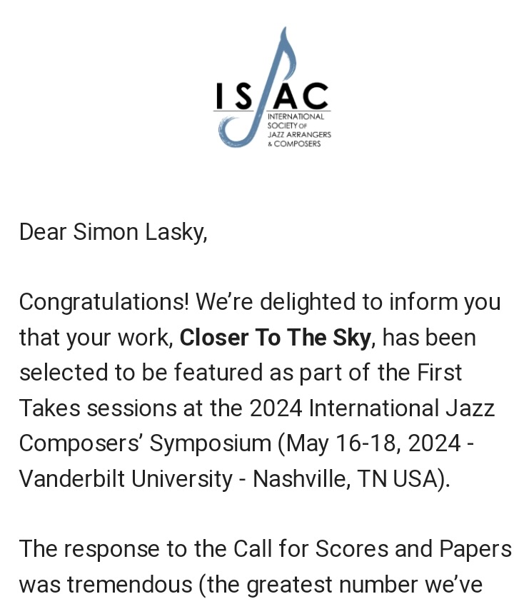 Simon Lasky (@simonlasky) on Twitter photo Thrilled to get this news! My music + amazing lyrics by Ona K. New album coming March 22nd 2024 on <a href="/UbuntuMusicJazz/">Martin Hummel</a>. Exciting things happening next year! Thrilled to get this news! My music + amazing lyrics by Ona K. New album coming March 22nd 2024 on <a href="/UbuntuMusicJazz/">Martin Hummel</a>. Exciting things happening next year!