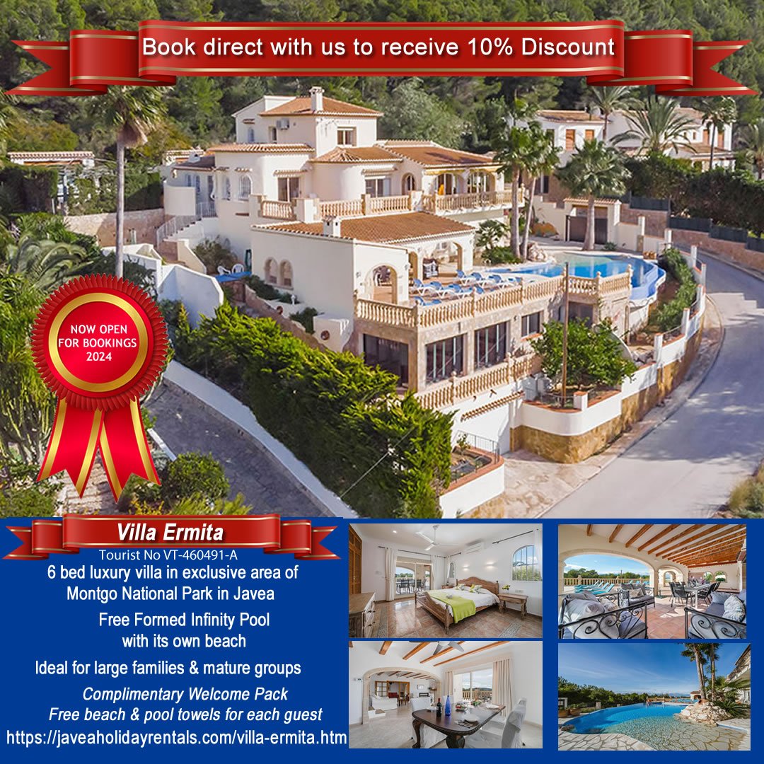 javeaholidayre1's tweet photo. #6bedvillainjaveaforrent Villa Ermita in Montgo National Park Book direct & get 10% Discount
https://t.co/RfWYfCZcOn
#villainjaveaforrent #largevillainjaveaforrent #2024spanishholiday #holidayinspain2024 #montgojavea #infinitypool #2024holidaydeals #lifeinthesun #placeinthesun https://t.co/NZIQNURHKv