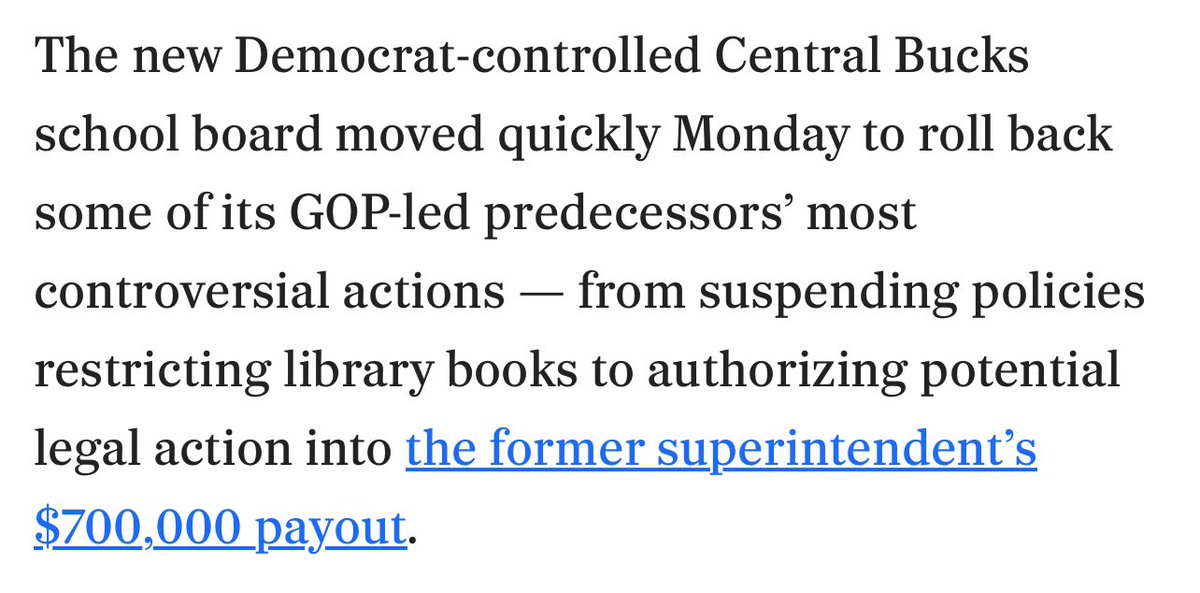 Elections matter! So proud to have campaigned with these incredible new school board leaders in Central Bucks. Incredible to see them getting to work so quickly!

Read more here: inquirer.com/education/cbsd…