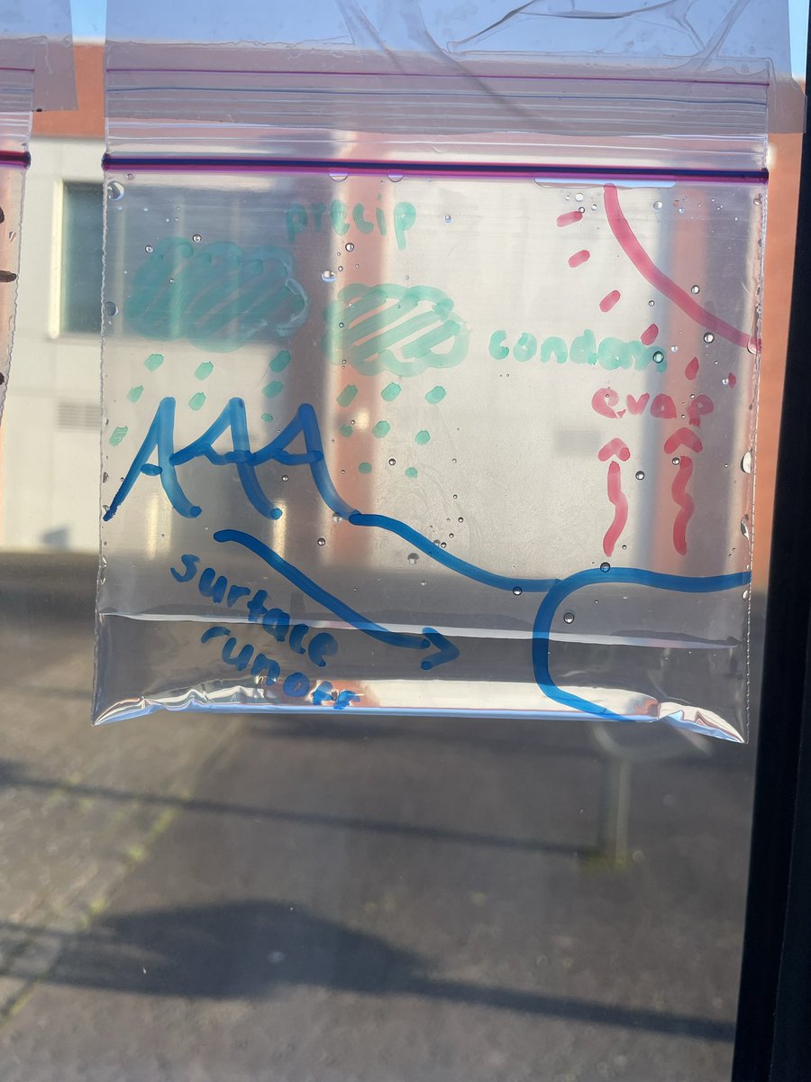 Higher Geog demonstrating the water cycle for their Hydrosphere topic 💧