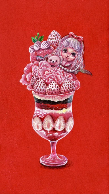 素敵タグいっぱいなので参加しますアクリル画家です。鉛筆で下描きもせず、筆しか使いません #みんなのSNSなんでも展示会2023 