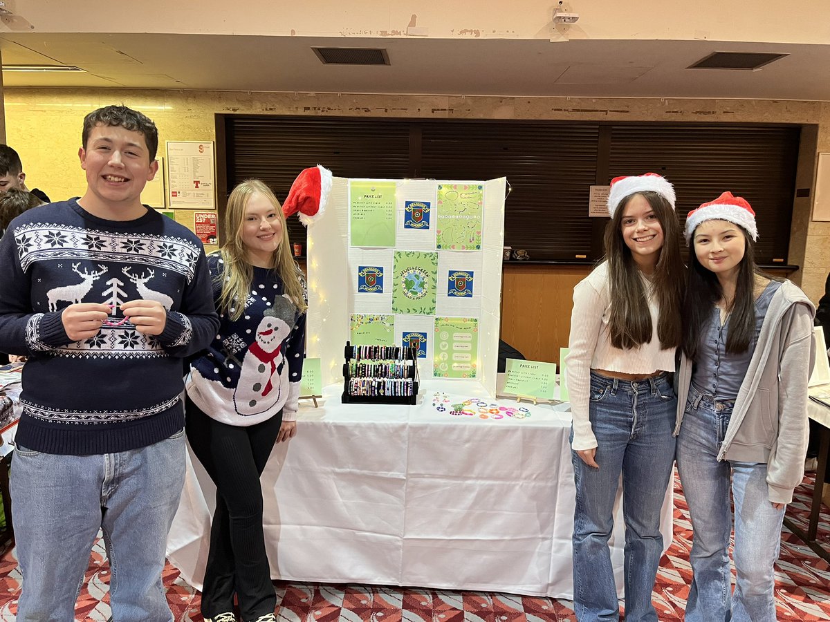 Our fantastic Young Enterprise pupils sold their sustainable jewellery at the Royal Concert Hall Christmas fayre on Sunday.  We are so proud of your effort and enthusiasm #entrepreneurs #dyw