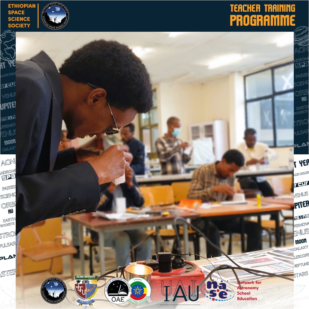 In a collaborative effort, ESSS, the @astro4edu, @jigjigauniveth, ESSS Jigjiga Branch Association, and Network for Astronomy School Education jointly organized the Teacher Training Programme 2023 last weekend. #ESSS #TTP #IAU #OAE #NASE #JJU