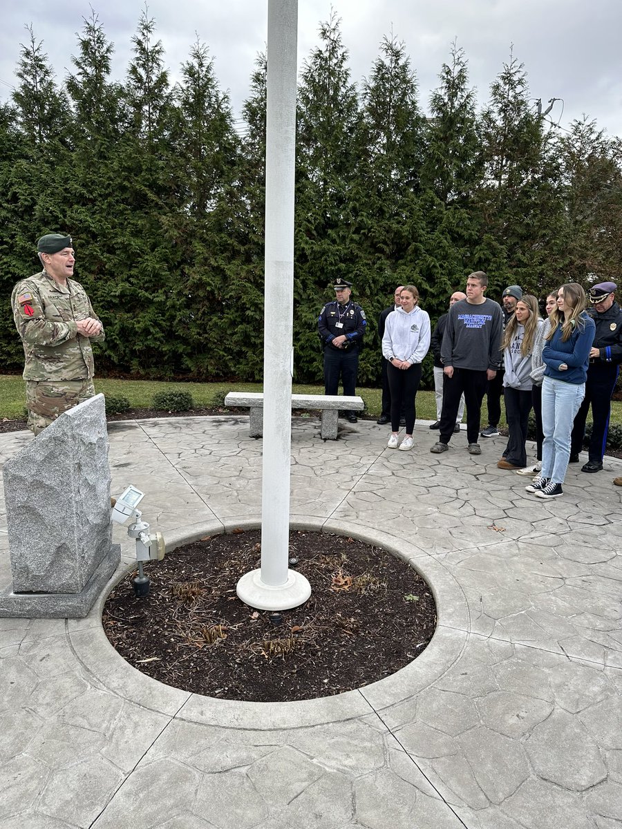 Norton High School was very lucky to be visited by Lt. General Jonathan Braga today. He was able to meet with a group of students and remember Norton Alumnus MSG Gregory Trent at the Trent Memorial! Thanks to Lt. General Braga and his staff!