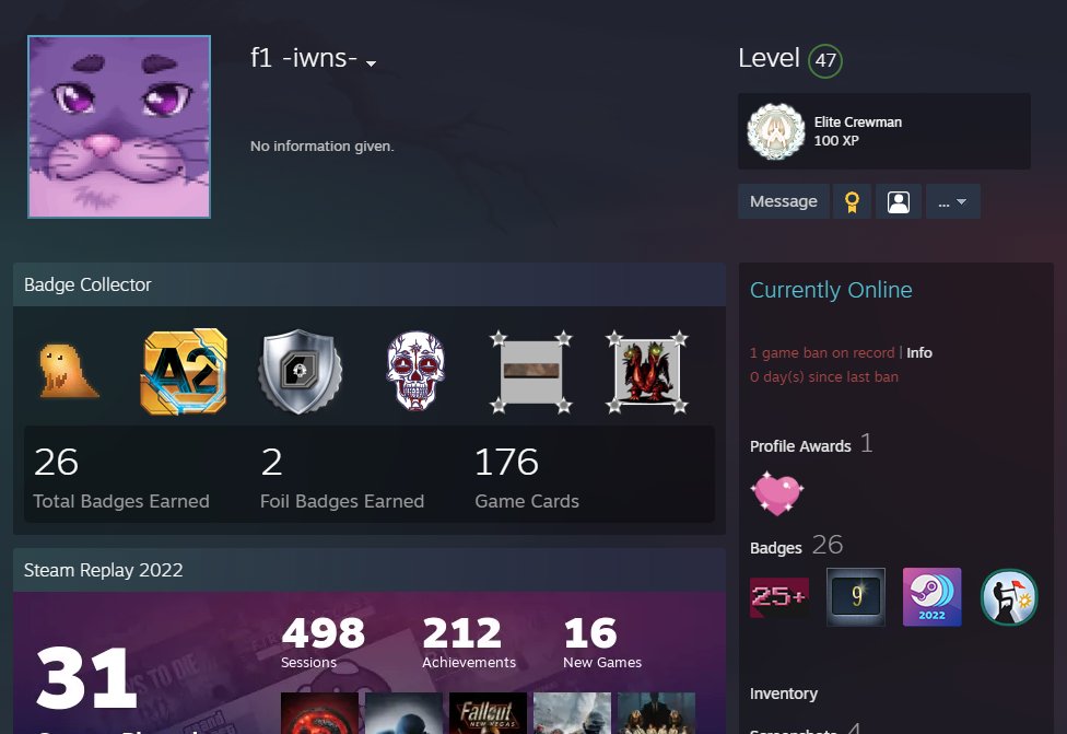 anomalyxd's tweet photo. Hundreds of game bans are going out seemingly at random. Apparently over $1.3 million dollars have been banned so far.

Some of the people I know that are banned are my friend F1, CSDeals owner Jambo and collector McLaren't. What is happening?💀 https://t.co/ibh29N01dv
