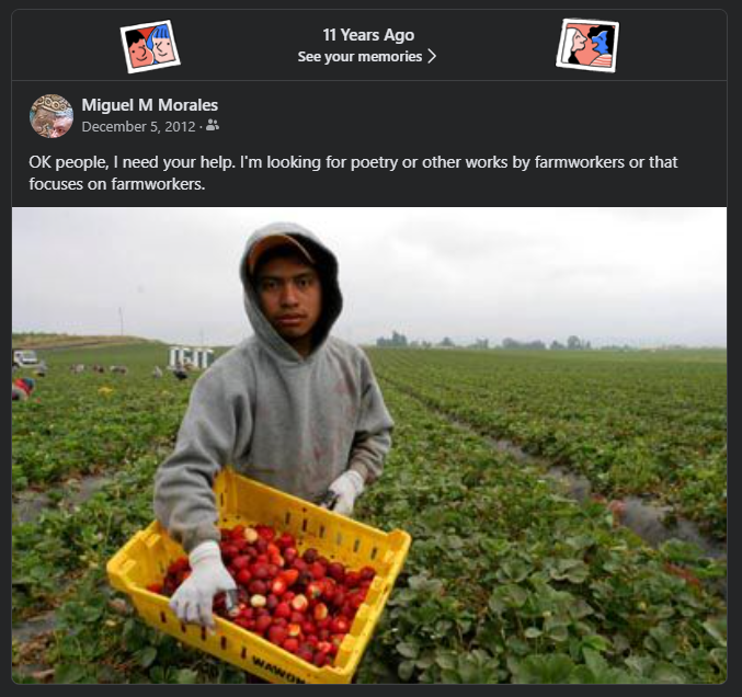 Miguel M. Morales #FarmworkerPortfolio is HERE! tweet media