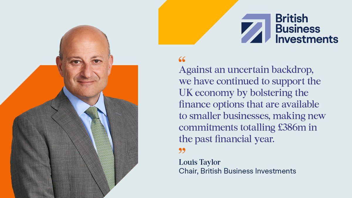 We’ve continued to bolster the finance options that are available to the UK’s smaller businesses, despite challenging economic times, says our Chair Louis Taylor. Download our #BBIAnnualReport2023 to find out more about our impact: bit.ly/3SBVPwb