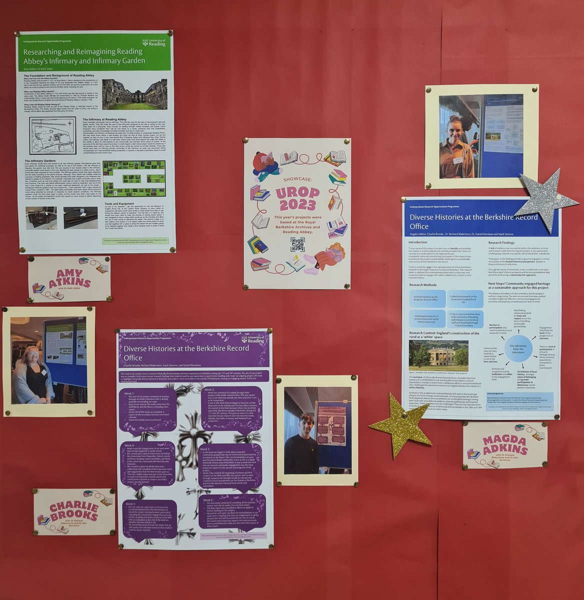 Stroll along the first floor History corridor in Edith Morley and enjoy the fantastic work of this year's UROP students!