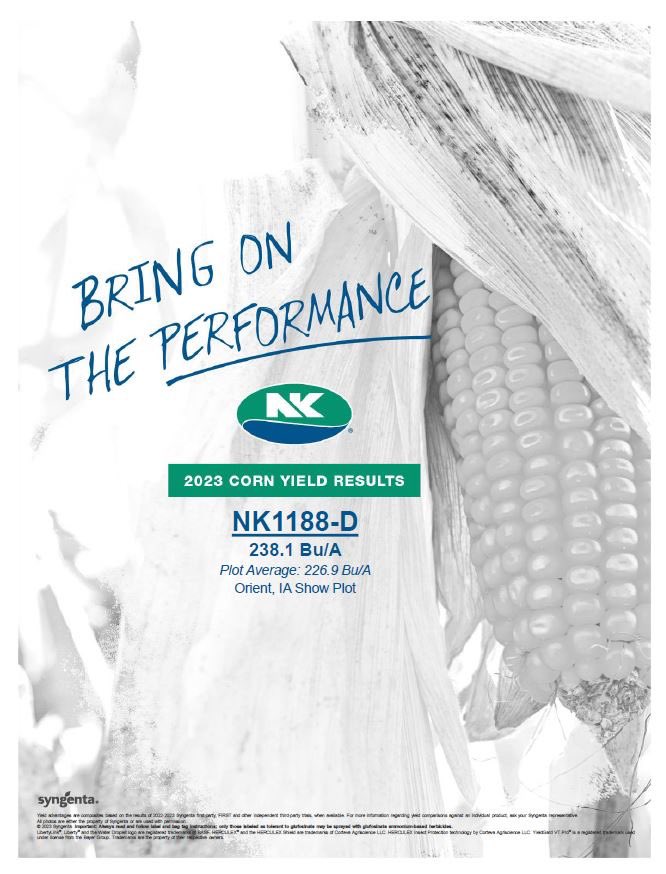💥NK1188-D brought the performance by yielding 11.2 Bu/A over the plot average in Orient, IA! 🌽 

#NKHarvest23 #SuccesswithNK #Harvest23 <a href="/NKSeeds/">NK Seeds</a>