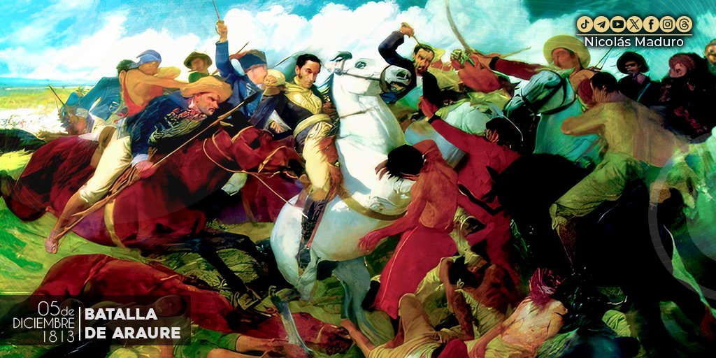 Hace 210 años en la sabana de Araure se dio una de las batallas en la que nuestro Libertador Simón Bolívar brilló como líder y estratega militar, venciendo a las tropas realistas que, aún siendo superiores en número, no lograron doblegar la inmensa voluntad del glorioso Ejército…