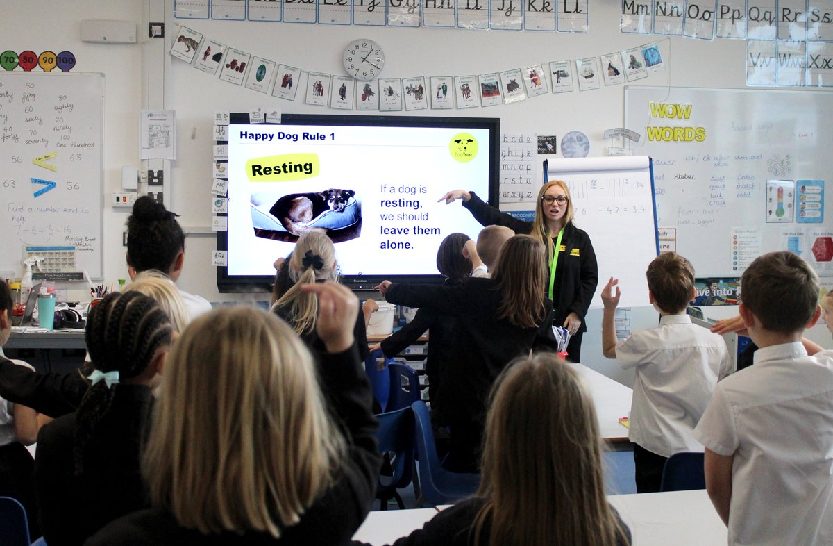 Our Year 2 and 4 pupils had some fun and engaging workshops presented by the Dogs Trust! They learned all they needed to know about reading and understanding a dog's behaviour and emotions along with the best steps to preventing any potential harm between dogs and their owners.💛