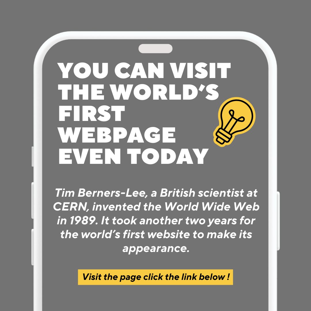Arpanaatech23's tweet image. First Webpage Even Today !
.
.
.
.
.
Visit this page to see 👇👇
info.cern.ch/hypertext/WWW/…
.
.
#webpage #firstwebpage #worldwideweb #TimBernersLee #british #scientist #websites