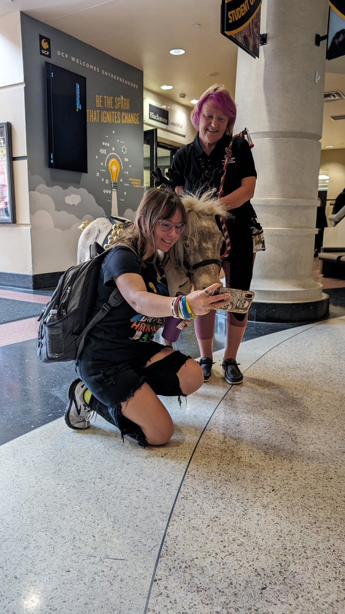 UCFPolice's tweet photo. Honey and Dumpling will be in the @ucfSU until noon! UCF Police officers are also handing out encourageMINTS to help you get through finals week. 

 Stop by to say hi 👋 or grab a selfie 🤳 https://t.co/4D8krs3VD7