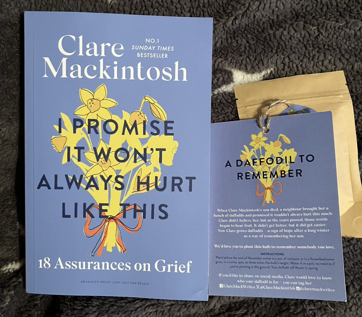 Thank you to @BooksSphere for my copy of @claremackint0sh #IPromiseItWontAlwaysHurtLikeThis I encounter a lot of grief through work on Intensive Care and I think this book will be very insightful and provide a lot of food for thought.