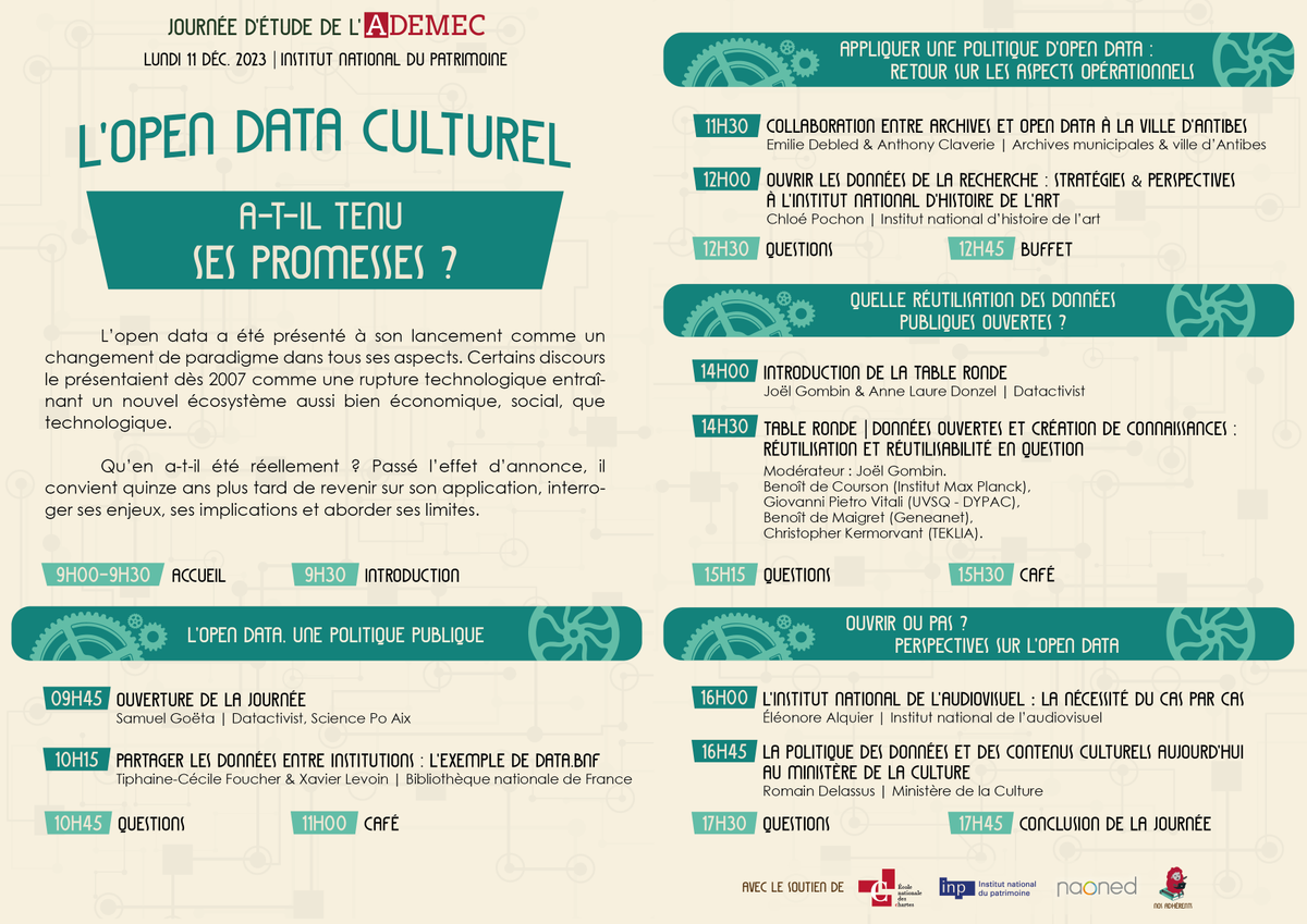 📢 Vous l'attendiez ? Nous sommes heureux de diffuser le programme de notre journée d'études. ✨

Et il est encore temps de  vous inscrire ➡️ eventbrite.fr/e/billets-jour…