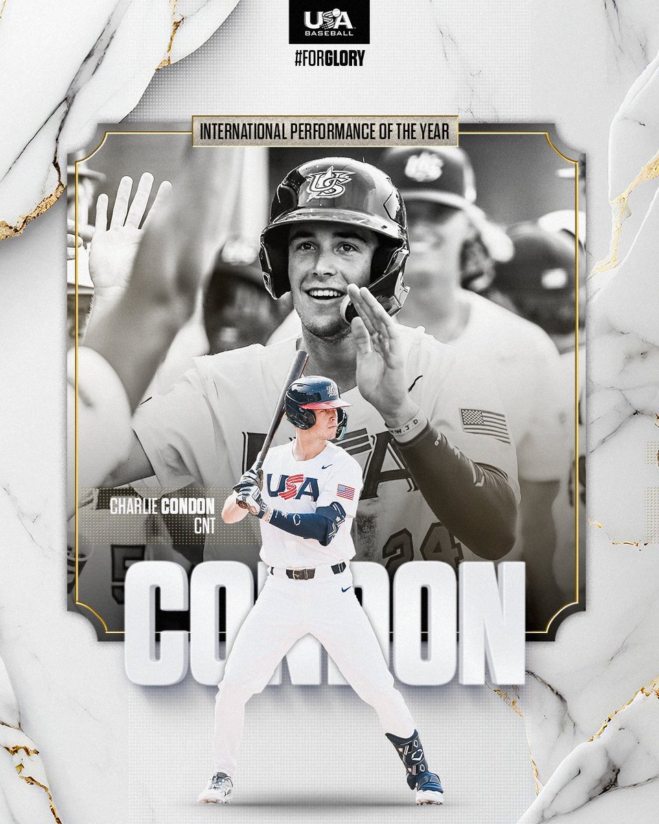 @16newt @USABaseballWNT 𝐈𝐧𝐭𝐞𝐫𝐧𝐚𝐭𝐢𝐨𝐧𝐚𝐥 𝐏𝐞𝐫𝐟𝐨𝐫𝐦𝐚𝐧𝐜𝐞 𝐨𝐟 𝐭𝐡𝐞 𝐘𝐞𝐚𝐫 With the U.S. trailing by a run and down to its final two outs against Chinese Taipei on the Fourth of July, Charlie Condon snuck a 2-2 pitch through the left side to bring home Seaver King with the winning…