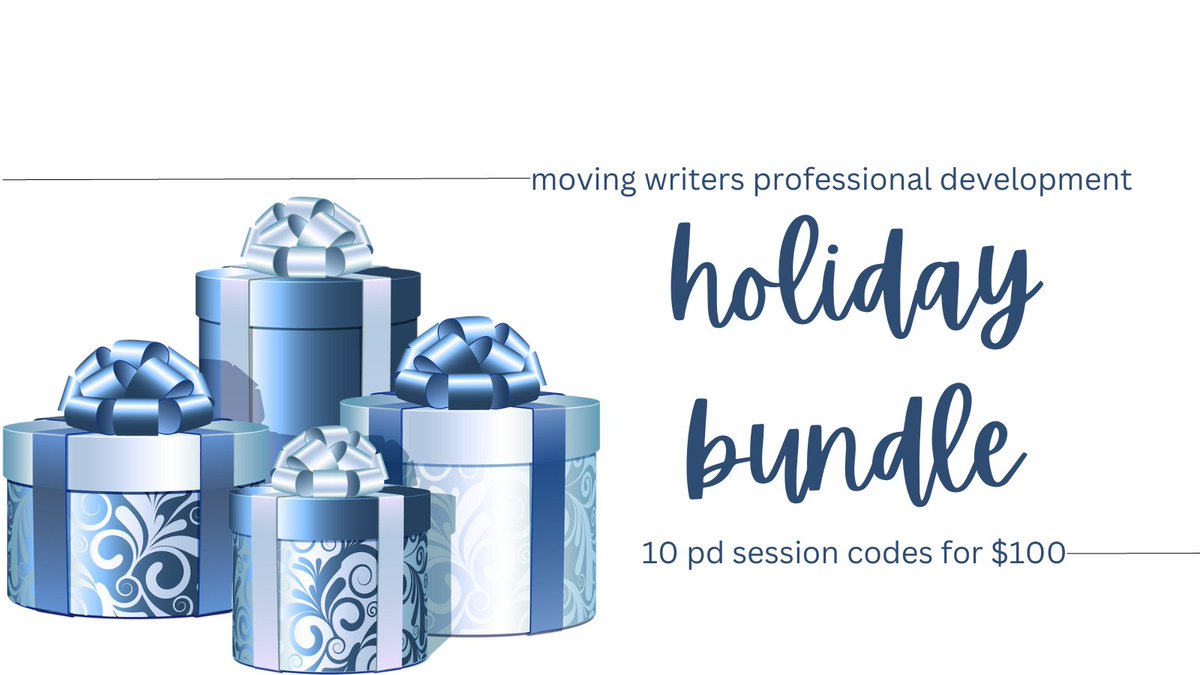 Get 10 codes for professional development (that never expire!) for $100. 

We are selling a limited quantity for a limited time! (It's a $250-$400 value!) 

movingwriterspd.gumroad.com/l/qmvawf?_gl=1…