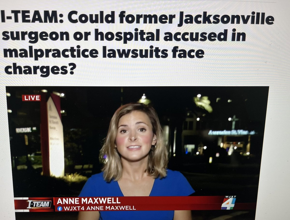 cbkmediamgt's tweet photo. Congrats to client @AnneMaxwellWJXT on winning a @SuncoastEmmys award for her investigative series “Surgery Scandal”.
Stories>>> https://t.co/61DXgdGxC2
#JacksonvilleTVNews
#WJXT
#InvestigativeReporter
#EmmyAwardWinner
#TeamCBK https://t.co/W8wh5M5hxN