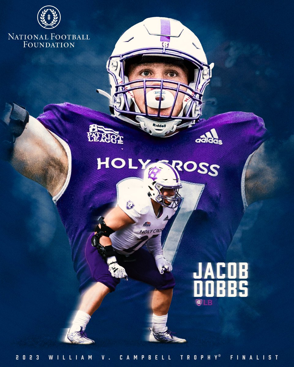 Congratulations to @HCrossFB Jacob Dobbs on being named a William V. Campbell Trophy finalist! Tune in to ESPN+ tonight to see who will be named the 34th William V. Campbell Trophy recipient at 10pm EST | 7pm CST! #CampbellTrophy