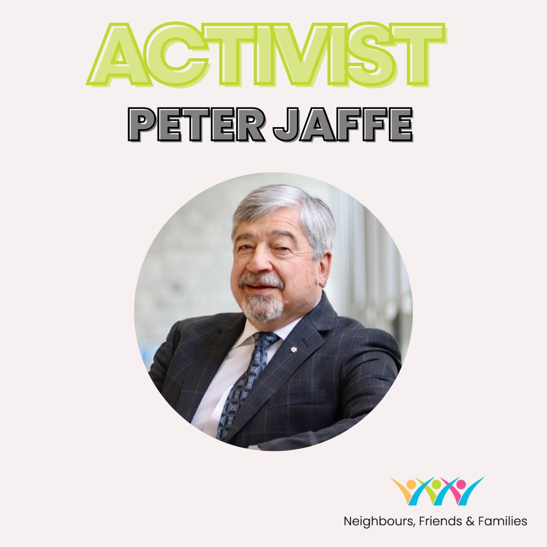 Dr. Peter Jaffe is the Director Emeritus of @CREVAWC and @londonfamilycc. He was also a founding member of Ontario’s Chief Coroner’s Domestic Violence Death Review Committee, and in 2009 was named an Officer in the Order of Canada for his work preventing #DV. #16DaysOfActivism