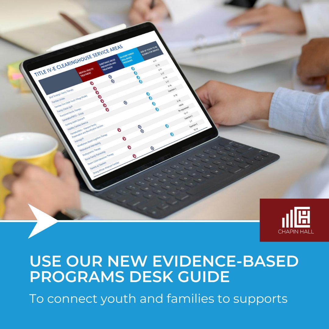 Explore our new Evidence-Based Programs Desk Guide: shorturl.at/lAU02. This easy-to-use, customizable tool simplifies the process of matching youth and families to the right programs. It covers 17 programs rated as well-supported by the @HHSGov Clearinghouse. #ChildWelfare