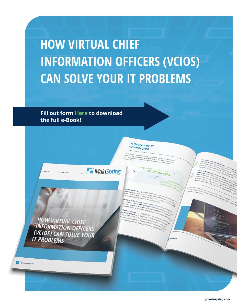 goMainSpring's tweet image. Are you struggling with IT challenges? Discover the game-changing role of vCIOs in revolutionizing your IT landscape. Gain insights, strategies, and expert advice to streamline your IT processes.
Ready to transform your IT experience? hubs.li/Q02bWP060