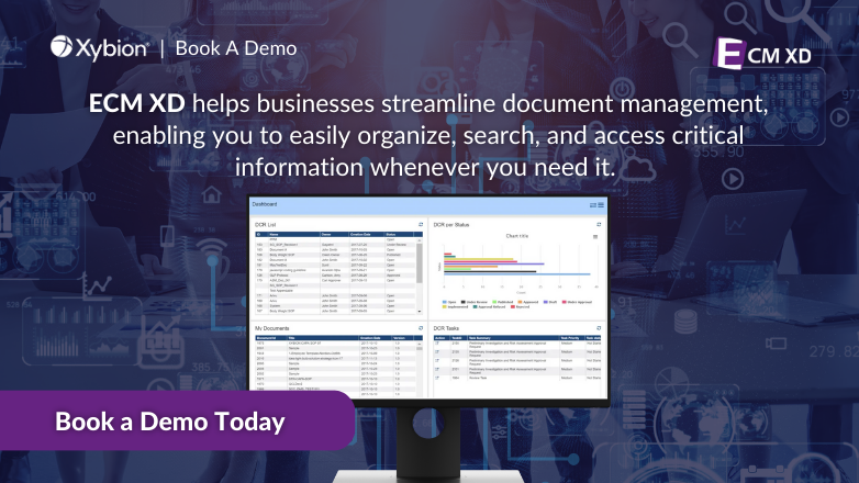 Xybion's tweet image. Book a demo of ECM XD today and experience the power of streamlined information management. #DocumentManagementSystem #ECM hubs.la/Q025LGwm0