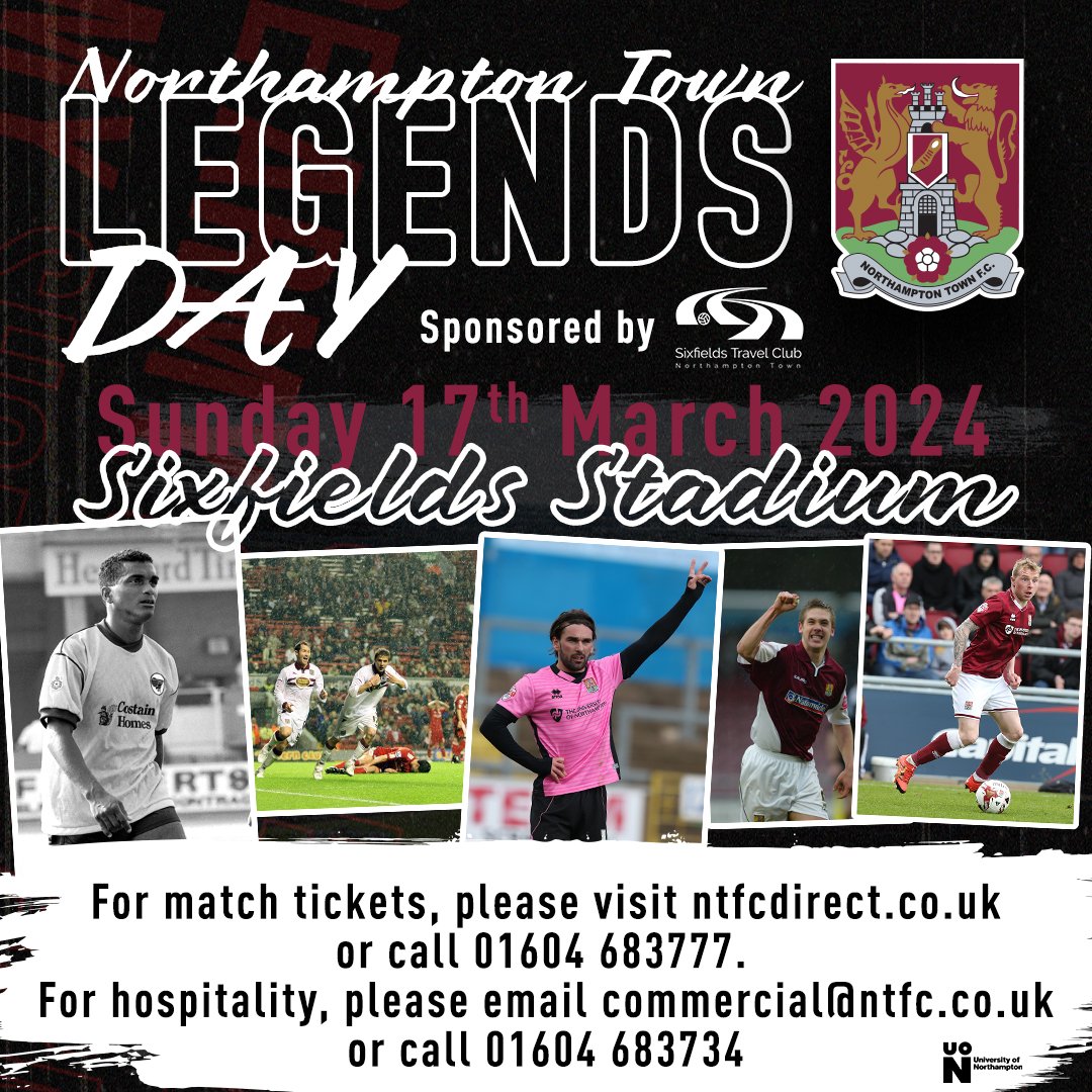 🎟️ Don't forget to buy your tickets for our Legends Day sponsored by @sixfieldstravel on Sunday 17th March 2024! 🤩 The day promises to be filled with fun, fantastic legends and football! 📢 Full details below! Hospitality & sponsorships are also available! @ntfc