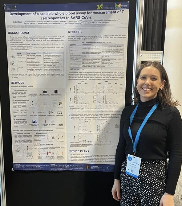 Come to our DPhil Student Isabel Neale’s poster #389 at #BSI23 to see the work she is doing on developing a sensitive, scalable whole blood assay to measure T cells to SARS-CoV2 and other infections in low resource settings @CGHRinfo