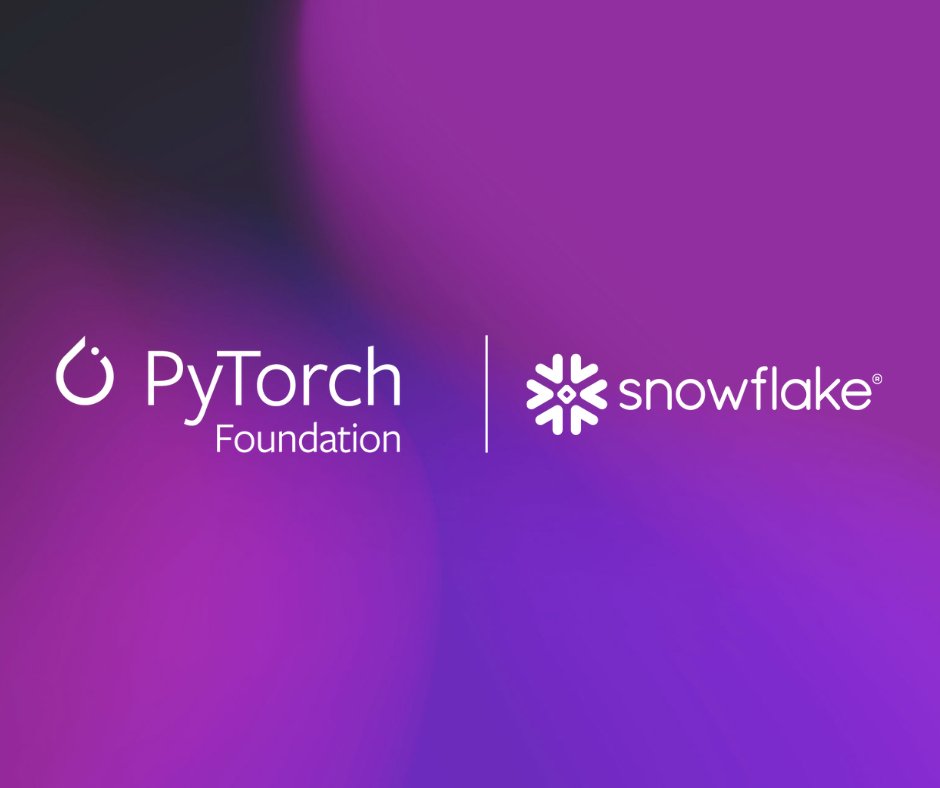 Welcome to the newest member of the PyTorch Foundation, Snowflake ❄️ We're excited to see what they bring to our community through data management and deep learning technologies. 🤝 Read more: hubs.la/Q02b_VHL0