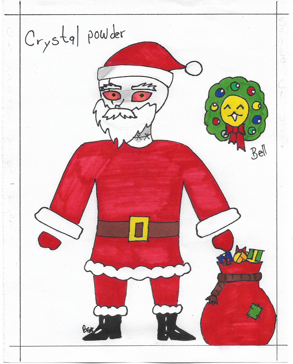 BustamanteEstr1's tweet photo. Iba bien / Parece marihuano 🤣 pero son sus ojos 🥺
Más bien parece a esos santas en las películas de terror navideñas 😅
Crystal Powder va a ser el santa de la familia, Bell es la corona navideña.
#sansoc #sansau #sans #undertaleAU #undertale #crystalpowder #bell #SantaClaus https://t.co/WcOYSZrzU3