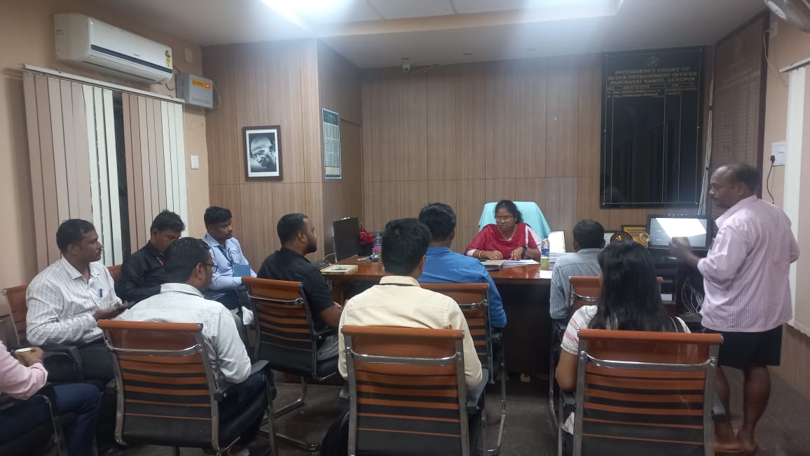 Weekly review meeting conducted by BDO with all BMs under Gunupur block regarding sanction of loan under Mo Ghara scheme, Mission Shakti Scooter and SHG bank linkage etc.