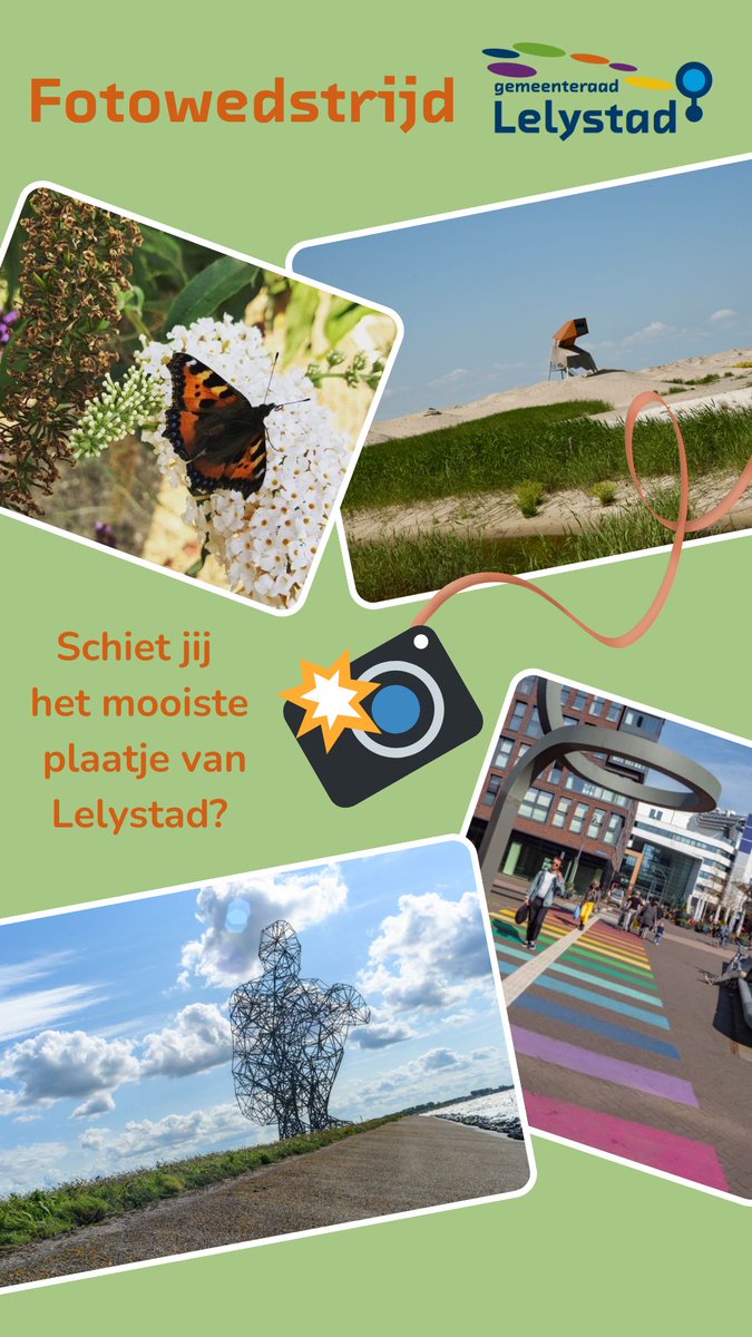 Onze jury heeft van de 84 inzendingen een selectie gemaakt van de 20 mooiste foto's uit Lelystad🤩. Stem mee voor de PUBLIEKSPRIJS via: lelystad.nl/4/Lelystad/Nie… delen/RT = top! #fotowedstrijd #gemeenteraad #lelystad #raadslid #raadsleden