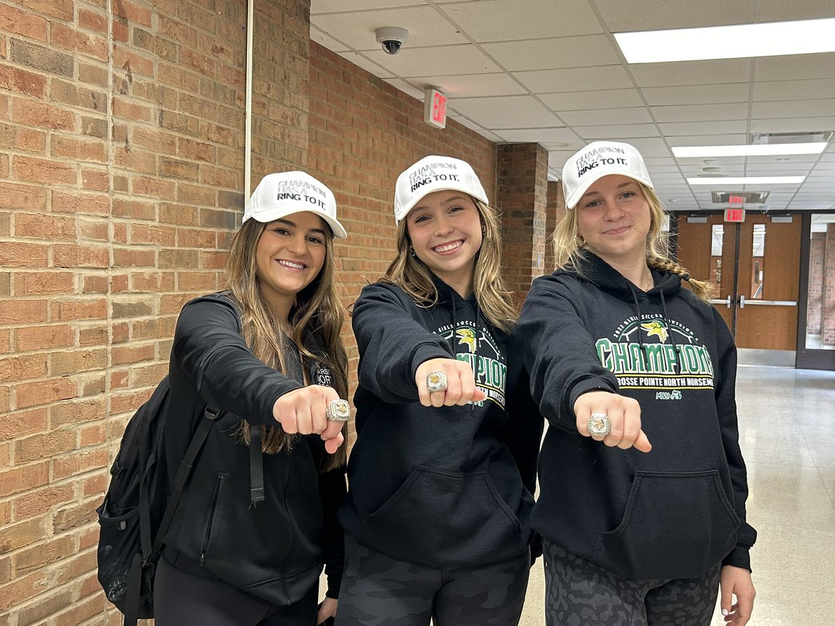 The rings are in!!  Lady Norsemen Champions-has a ring to it!! <a href="/GPSchools/">GPPSS</a> <a href="/GPNABC/">GPNAthleticBoosters</a> <a href="/GPNHS/">Grosse Pointe North</a> <a href="/katecalmurray/">Dr. Kathryn C. Murray</a>