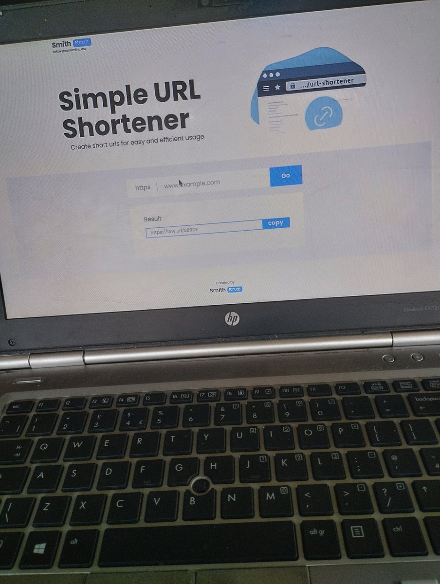 samsmith_kruz's tweet photo. Rate my simply design.
About to start this mini project 😊😊 URL shortener, who's in let's connect https://t.co/tVs1KH7Vei