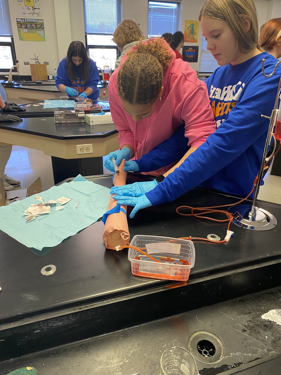 An exciting day in Biomedical Science! PBS students met with 2 nurses and learned how to safely draw blood from patients. Just one of many things we’ve been up to this year. #pltw #limitlesslearning