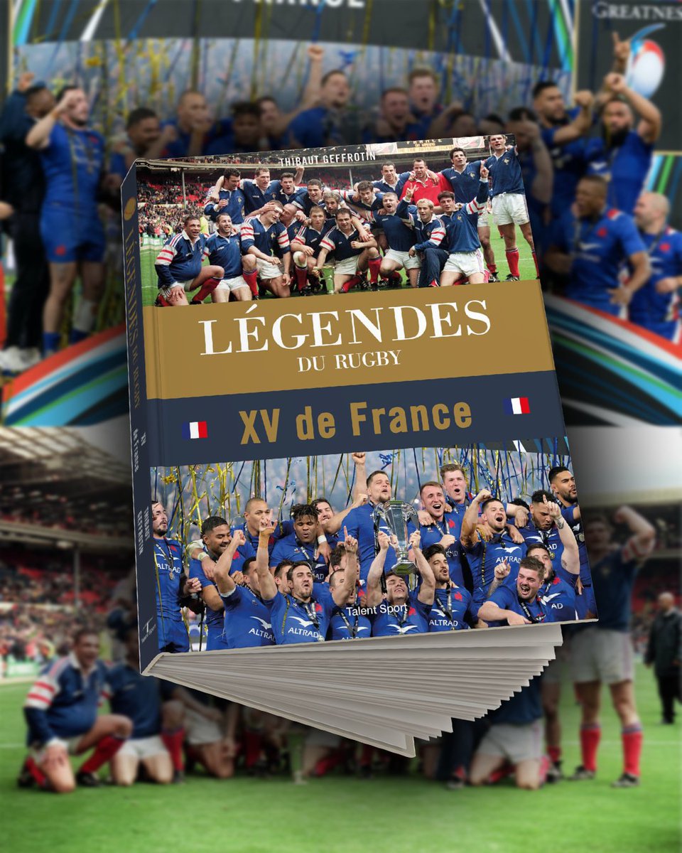 🏉 Dès demain, plongez dans l'histoire du XV de France avec le beau-livre rugby de cette fin d'année : 𝗟𝗲́𝗴𝗲𝗻𝗱𝗲𝘀 𝗱𝘂 𝗿𝘂𝗴𝗯𝘆 : 𝗫𝗩 𝗱𝗲 𝗙𝗿𝗮𝗻𝗰𝗲 de @TGeffrotin. 

Des icônes, des souvenirs, des anecdotes : l'essentiel pour explorer les grands moments de nos Bleus