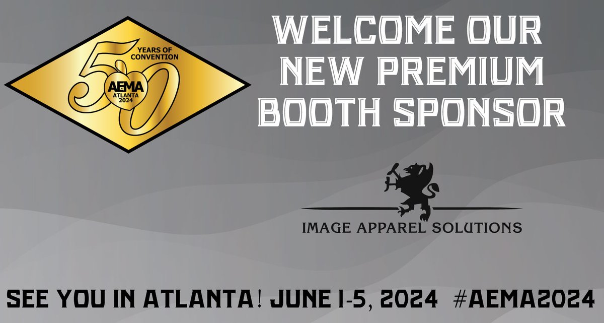 AEMA (@aema_74) on Twitter photo Very excited to Welcome <a href="/IASnews/">IAS Branding</a> as one of our Premium Booth sponsors for #AEMA2024 in Atlanta!
Thank you for your support! #SafetyServiceSwag Very excited to Welcome <a href="/IASnews/">IAS Branding</a> as one of our Premium Booth sponsors for #AEMA2024 in Atlanta!
Thank you for your support! #SafetyServiceSwag