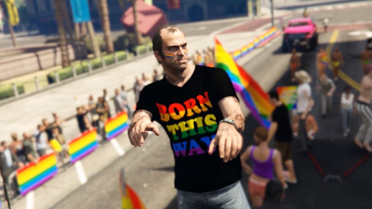 Eri la nutria 🦦 #anime🌸 #games EyE 🖤🌸 (@erivlt) on Twitter photo Miren, yo sé que los fans de la franquicia del Grand Theft Auto VI nunca han jugado los juegos, sino sabrían que hay varios distritos LGBT como en GTA San Andreas, que GTA 5 tiene su gay pride o... que el propio Trevor es bisexual Miren, yo sé que los fans de la franquicia del Grand Theft Auto VI nunca han jugado los juegos, sino sabrían que hay varios distritos LGBT como en GTA San Andreas, que GTA 5 tiene su gay pride o... que el propio Trevor es bisexual