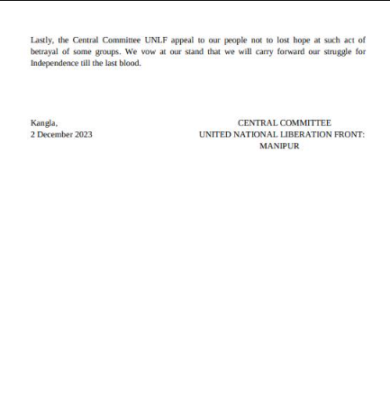 UNLF condemns the staged peace talk drama by GOI and break away Pambei group They forget that people of WESEA can not be fooled like Indians. Revolution will be continue. 
#StruggleforLiberation 
#ManipurViolence 
#Manipur 
#manipurcrisis 
@ashoswai 
@AlotoNagaTV 
@NENowNews