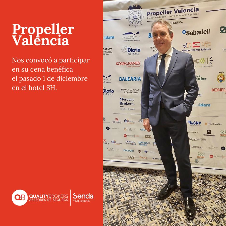 QualityBrokerss's tweet photo. .@Jorgeponspla1 , CEO de Quality Brokers, apoyando la causa solidaria de @propellervlc en su nueva edición de la Cena Benéfica de a beneficio de #Aportem - Puerto Solidario #Valencia. https://t.co/jHn7fhnInz