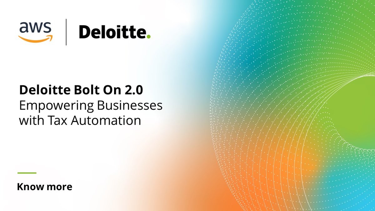 DeloitteIndia's tweet photo. Explore Deloitte's Bolt On 2.0 solution and learn how to elevate your business operations with improved Enterprise Resource Planning (ERP) functionality and find out how cloud infrastructure can increase agility and innovation.
https://t.co/HnvhAiXVKM
#GSTReporting https://t.co/AVgwWtXXT6