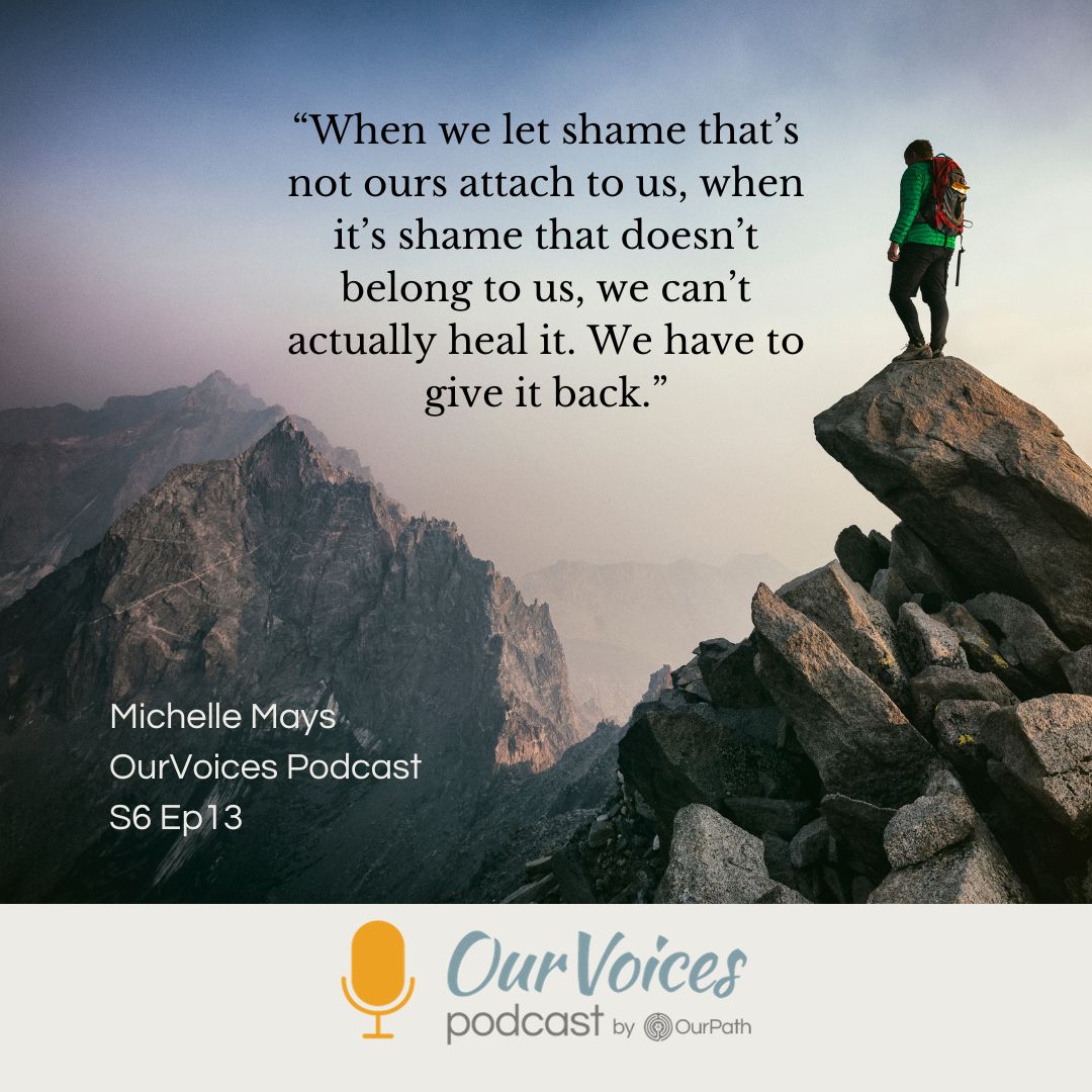 OurPathOrg's tweet image. Today we talk with @michellemays_ about the impact of sexual betrayal on betrayed partners, the four types of gaslighting and their effects, how shame operates in both partners in the relationships, and how to heal from shame this is not ours. bit.ly/OPOVs6ep13