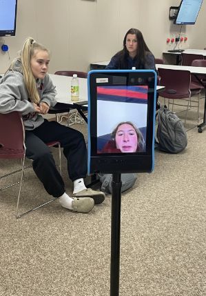 Students <a href="/sandburg/">Sandburg</a>  now attend class remotely using double robotics robots. Robots are a solution for sick or traveling students. Faculty/administration utilize robots for meetings. With 5 robots available, scheduling can be done through the FTLC. #remotelearning #robottechnology