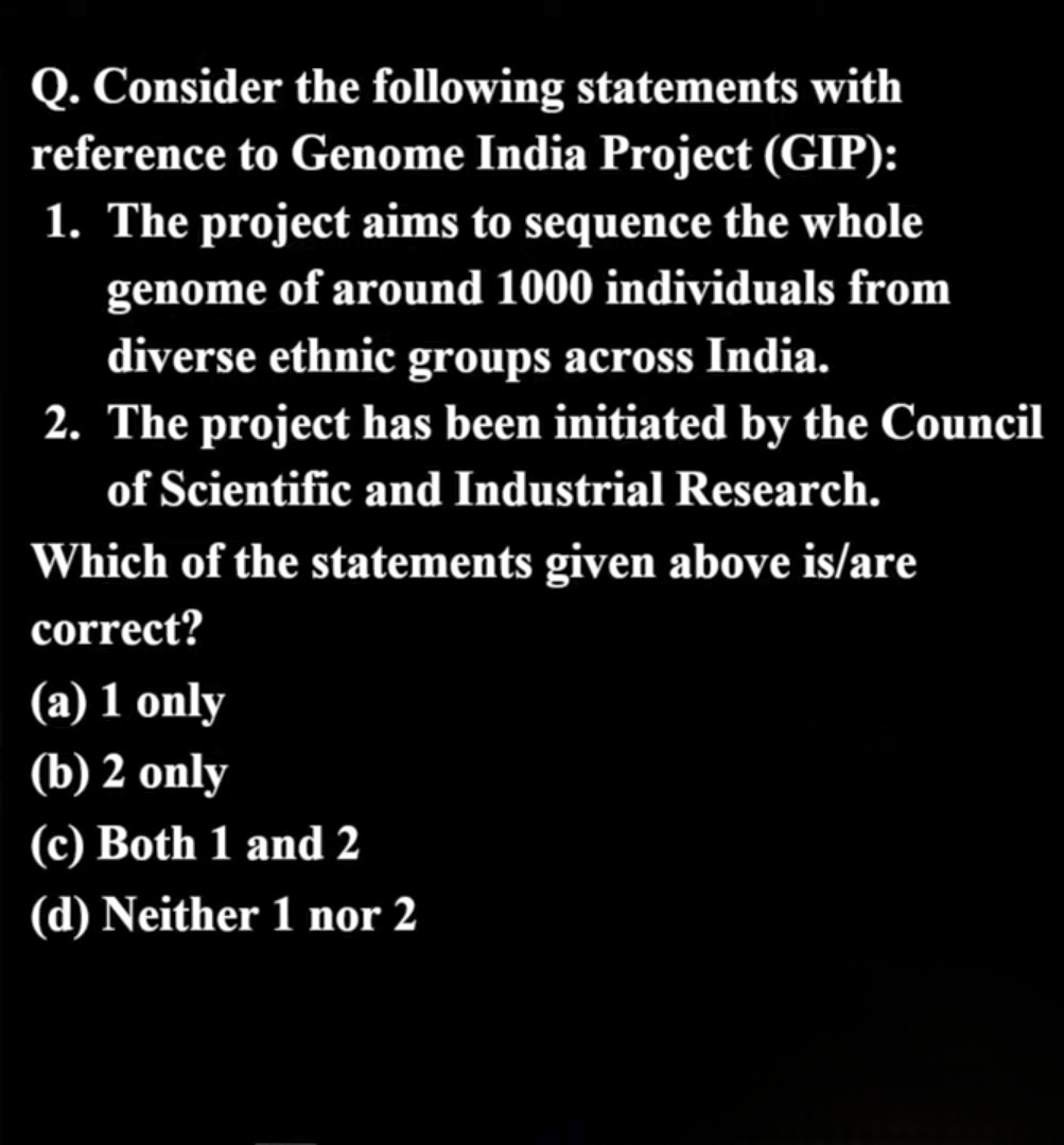 Solve this #CurrentAffairs based Practice Question to test your preparation level.

#UPSC #BPSC #UPPSC #HPSC #MPPSC #CGPSC #civilserviceexams #UPSCPrelims2024

Comment your answer

Topic: Genome India Project 

Source : 𝗧𝗵𝗲 𝗛𝗶𝗻𝗱𝘂