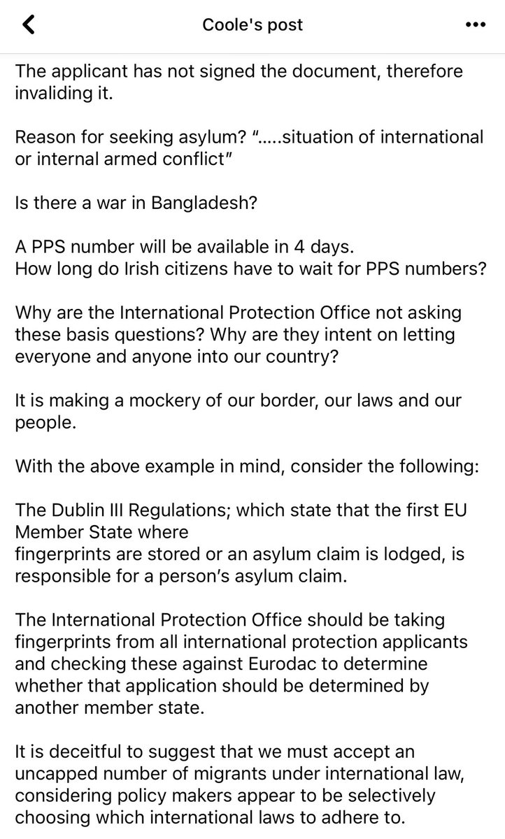AislingOConne11's tweet photo. This is absolutely scandalous! It seems to verify what Senator Keogan has said earlier. Foreign nationals entered Ireland made their way to IPAS and look to have been housed immediately. My thoughts go to the mother in Limerick sleeping outside LCC buildings with her 5 year old!! https://t.co/NPqmt6igVW