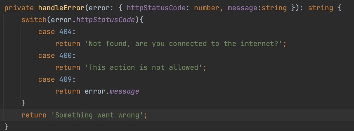 brechtbilliet's tweet photo. In #Angular, or any other web tech:

When you have decent client-side validation and solid testing, this error handling should be enough.

Keep it simple!🚀

Change my mind🤓 https://t.co/IuNPerLLlS