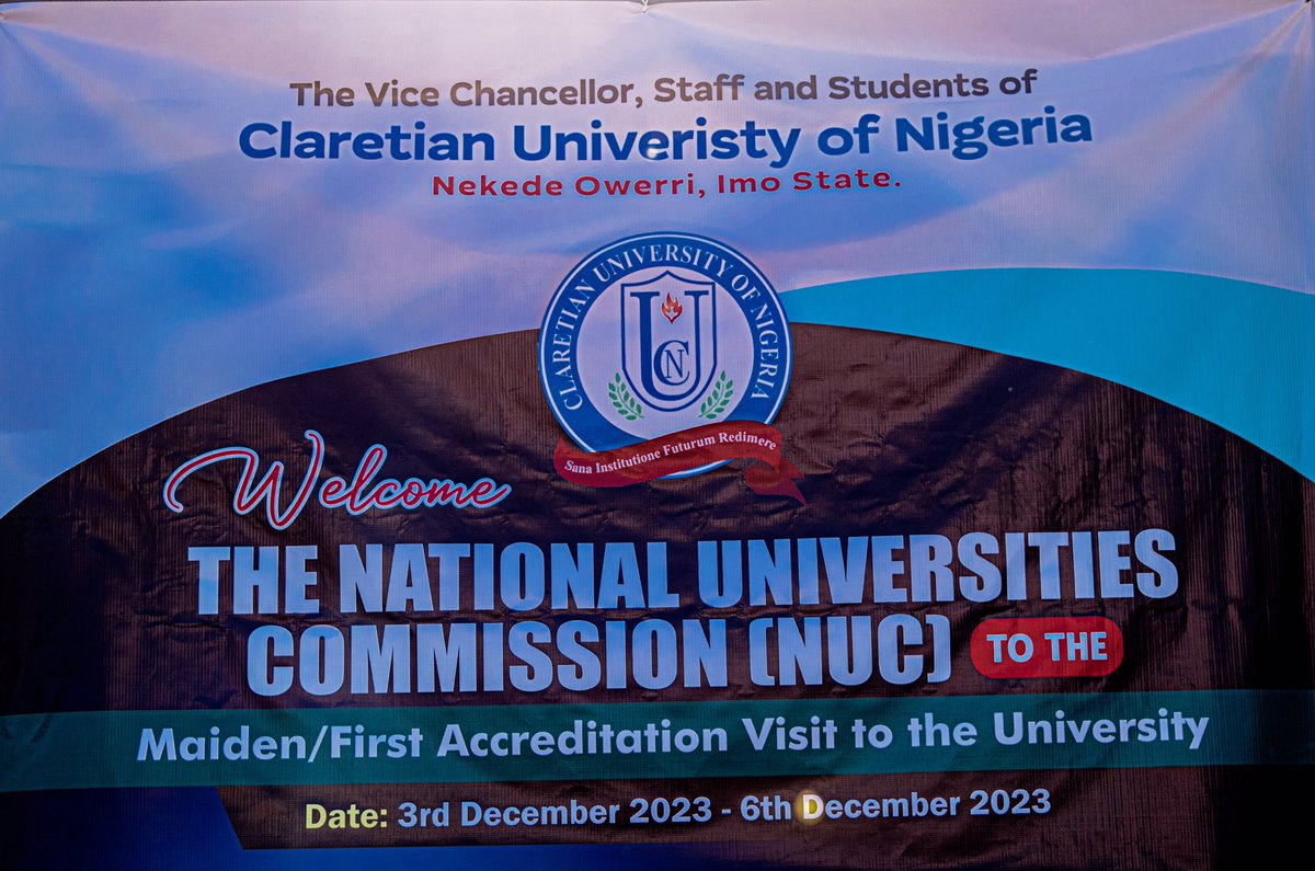 ClaretianU's tweet photo. The National Universities Commission (NUC) Accreditation team visits Claretian University.
See details at https://t.co/YEJBN1uGYP
#cuncmf #claretianuniversity https://t.co/DkqnkuwOch