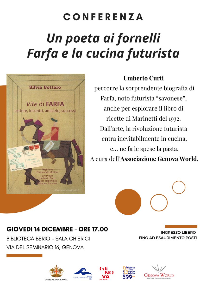 Umberto Curti, storico dell'alimentazione, docente e saggista, "esplora" il libro di cucina di Marinetti e Fillia (1932): 172 ricette e “polibibite” ideate tra gli altri anche da Farfa, Prampolini, Diulgheroff, Tullio d’Albisola #futurismo #cucinafuturista