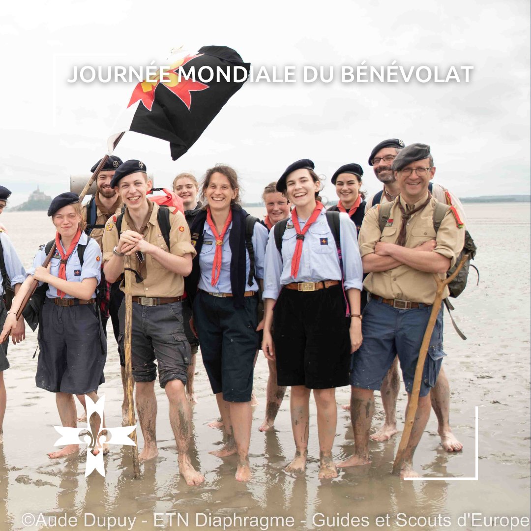 C'est la journée mondiale du bénévolat ! L'occasion de dire BRAVO et MERCI à nos 6 800 chefs, cheftaines et responsables territoriaux pour leurs engagements au service des 28 000 Guides et Scouts d'Europe ! #JournéeMondiale #Bénévoles #Bravo #Merci #Service #Engagement